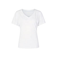 Glutinous rice Seed [Cold skin T] Mianmian Ice Super short-sleeved straight-shoulder V-neck T-shirt for women's summer slimming and waist-cinching large-sized women's top thumbnail 3