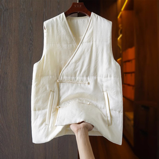 清倉(cāng)一線品牌專柜休閑真絲馬甲棉服女設(shè)計(jì)感小眾新中式 夾棉外套潮