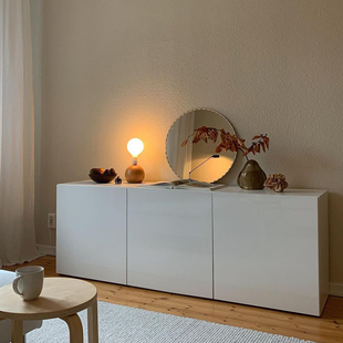 餐柜收纳柜实木生态板收纳柜贝达款定制展示柜网红白色简约