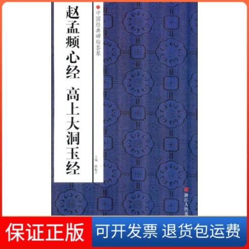 【保正版】赵孟頫心经 高上大洞玉经无 著 赵国勇 等 编浙江人民美术出版社9787534037085