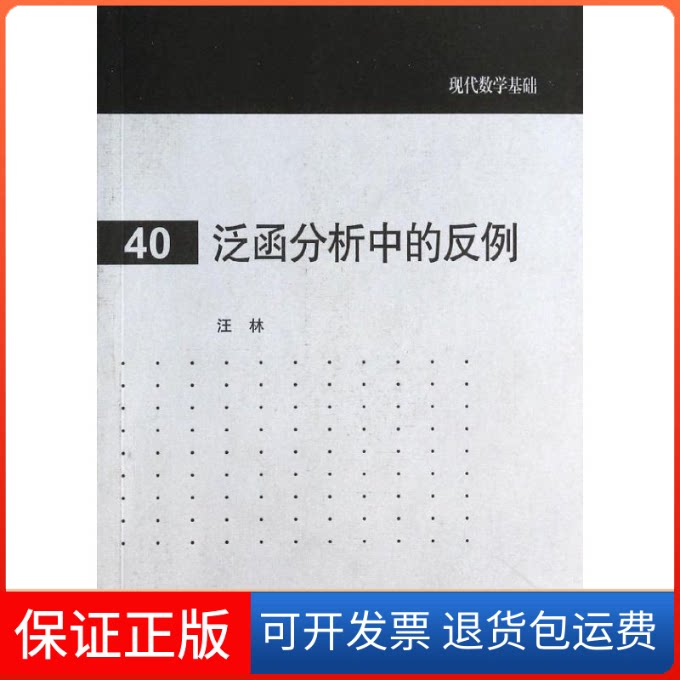 【保正版】泛函分析中的反例/现代数学基础汪林 著高等教育出版社9787040388909