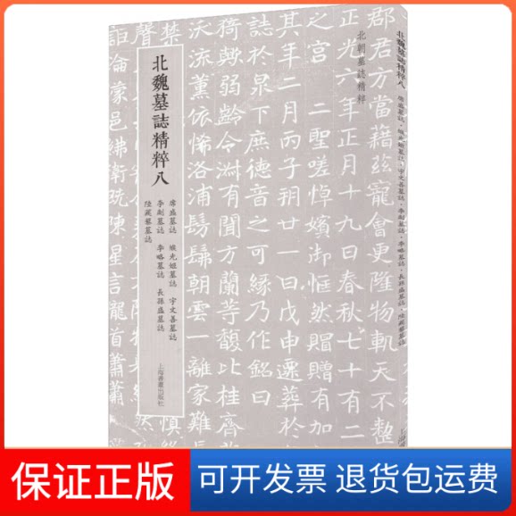 【保正版】北魏墓志精粹 8 席盛墓志 缑光姬墓志 宇文善墓志 李刿墓志 李略墓志 长孙盛墓志 陆蒺藜墓志上海书画出版社