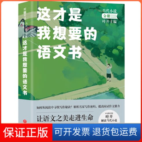 【保正版】这才是我想要的语文书 当代小说分册叶开 编天地出版社9787545554540