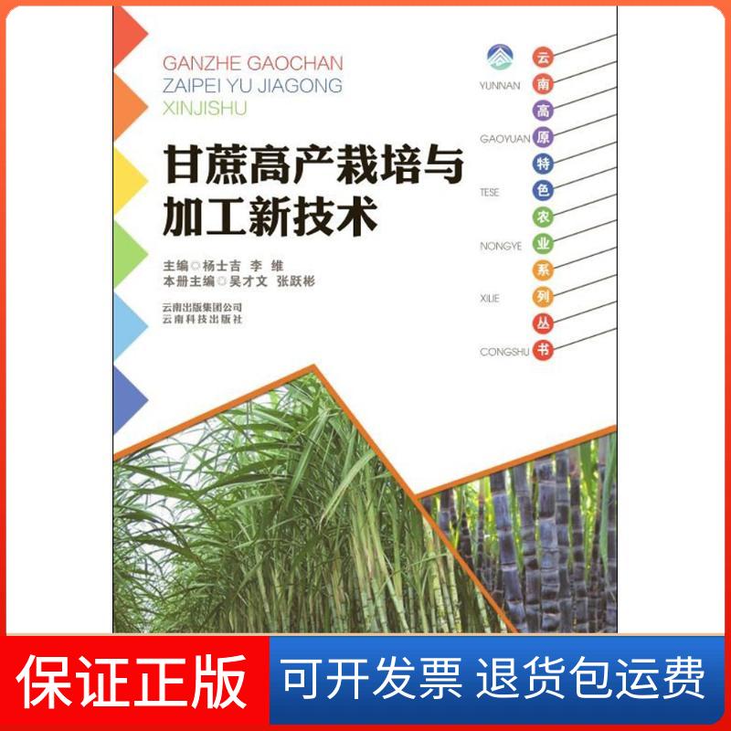 【保正版】甘蔗高产栽培与加工新技术吴才文,张跃彬 主编云南科技出版社9787541687167