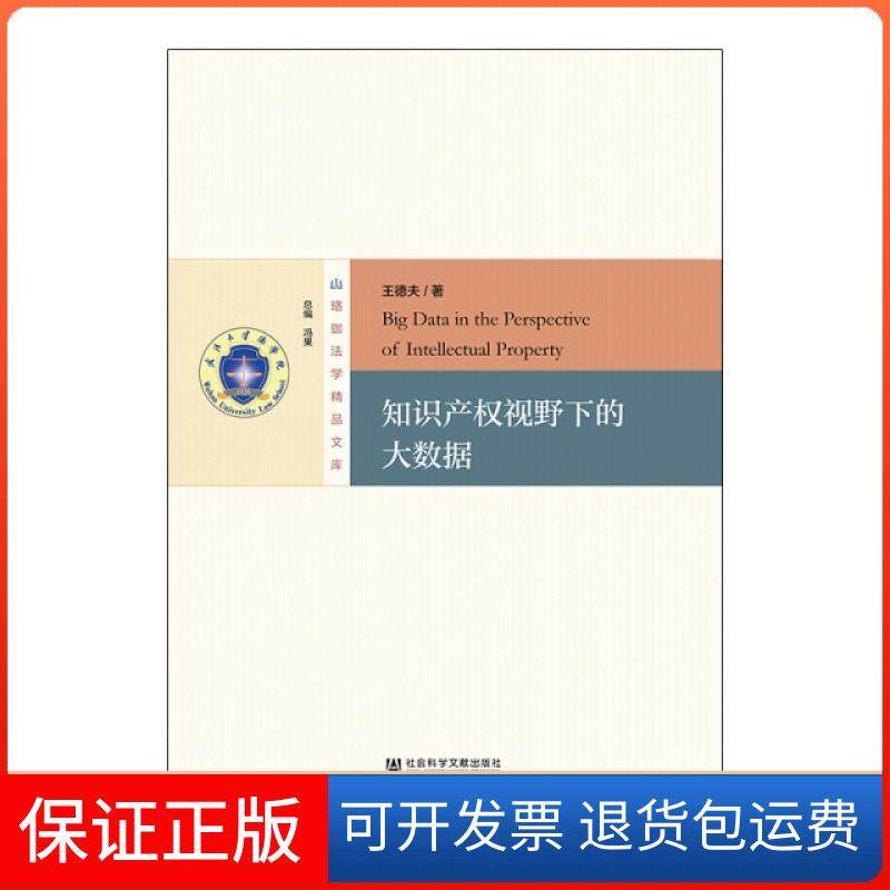 【正版】知识产权视野下的大数据/珞珈法学精品文库王德夫|总主编:冯果社科文献9787520123211