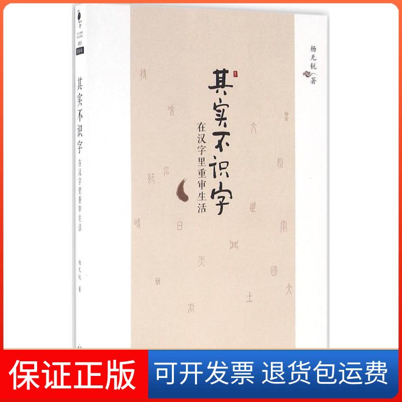 【保正版】其实不识字：在汉字里重审生活杨无锐天津人民出版社9787201107455