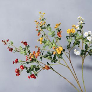 月季花月季仿真花小蔷薇雏菊玫瑰家居橱窗摄影道具装饰绢花假花