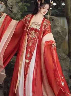 【小重山】重工刺绣大袖衫齐胸裙原创唐制汉服女诃子裙超仙气古装