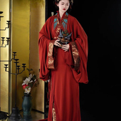 红色春夏战国原创复原汉服国风交领古装 日常传统古风直裾放量新款