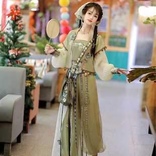 原创汉服灯笼裤汉元素日常通勤百搭春夏季超仙中国风套装改良宋制