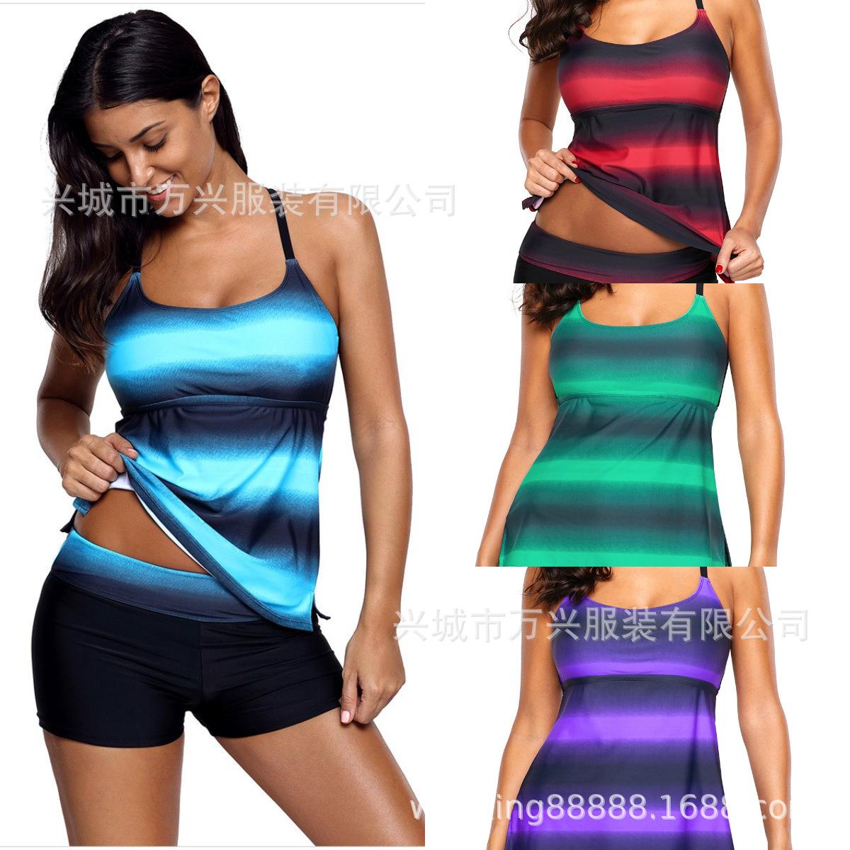 bikini swimsuit gradient woman fat women for swimsuit split