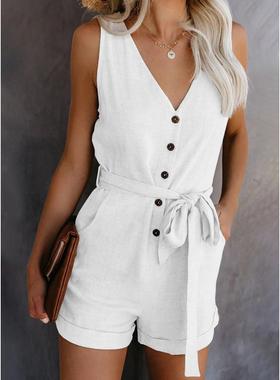 lady dating romper chic lace-up romper flattering high