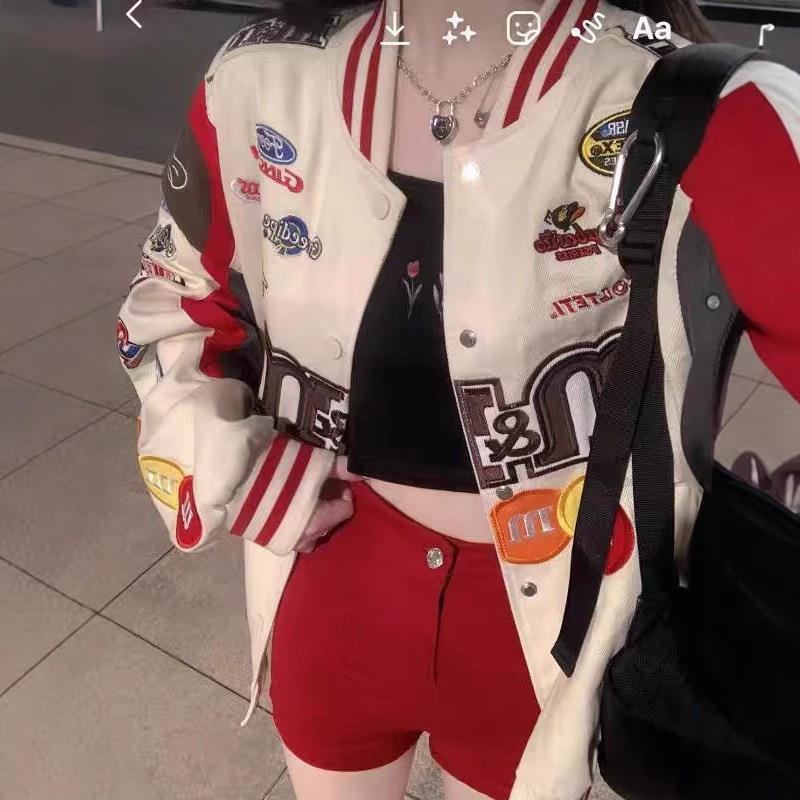 womens jacket heavy Mens hip-hop spring mens patchwork