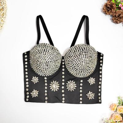 top fishbone beaded girl hot sexy top tube female nightclub