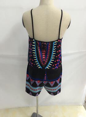 Supermodel sexy off-shoulder suspender jumpsuit