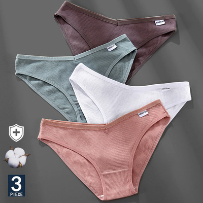 3Pcs Cotton Panties Female Underpants Sexy Panties for Women