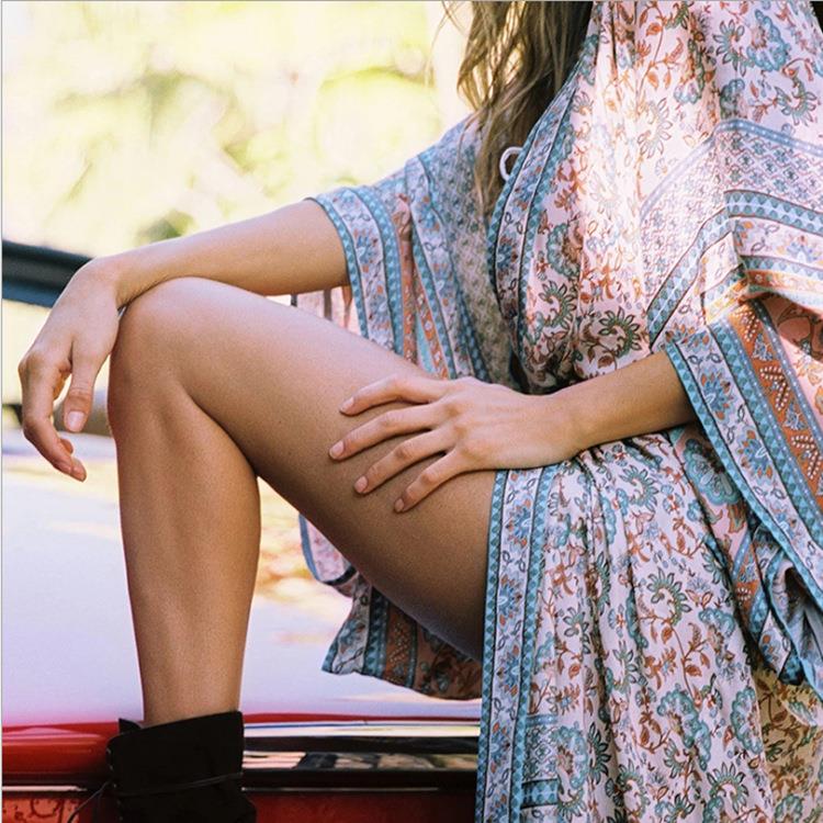 Coffee blue cardigan for women on holiday and leisure at