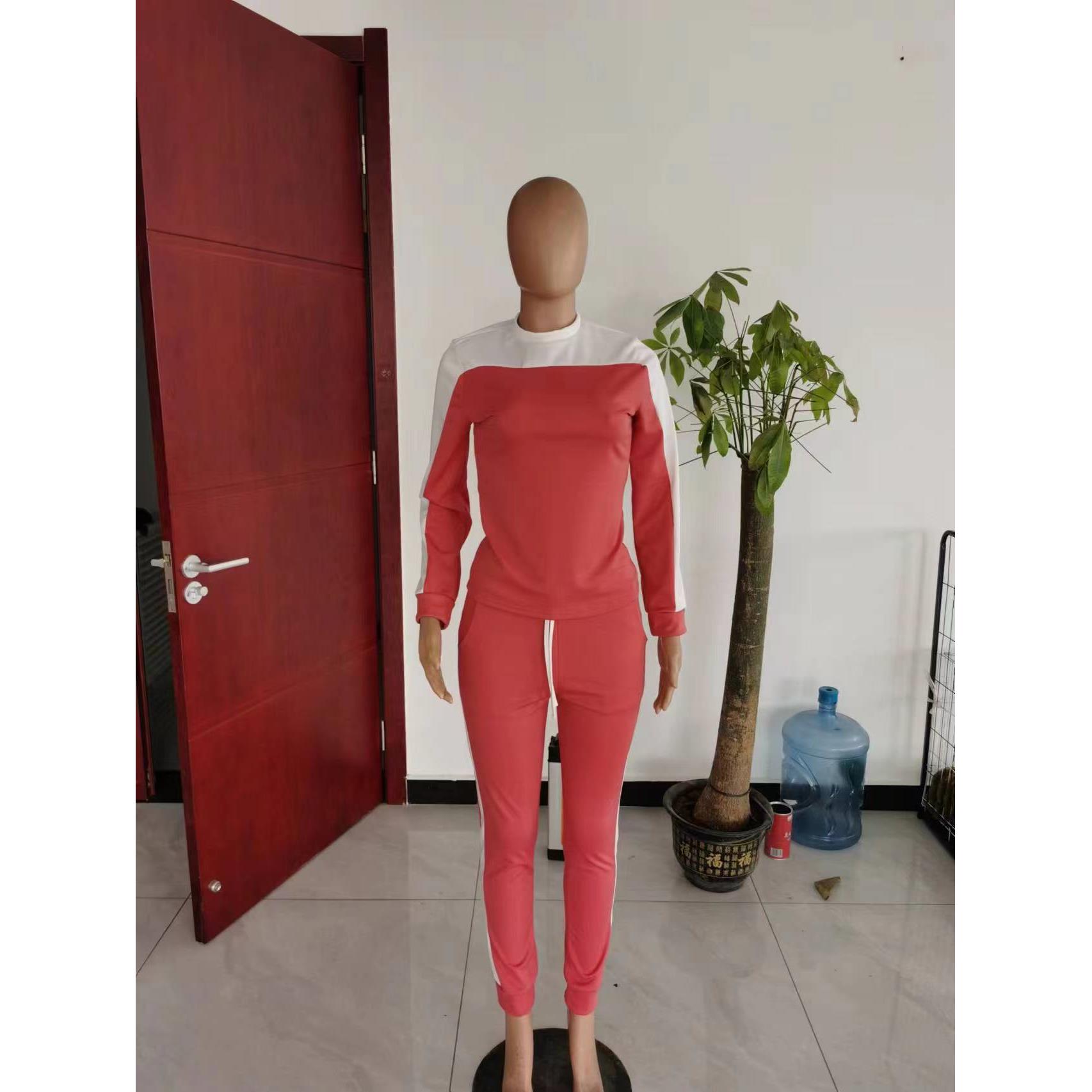 suit casual trousers sleeve long matching color sports