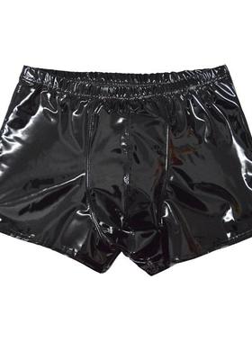 lift hip flat four-corner sexy underwear mens pants leather