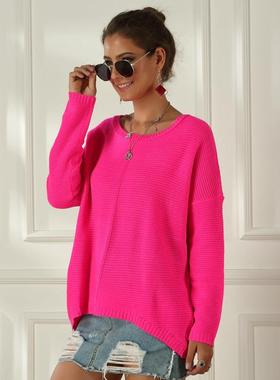 Women's sweaters plus size women's pullover knitted sweaters