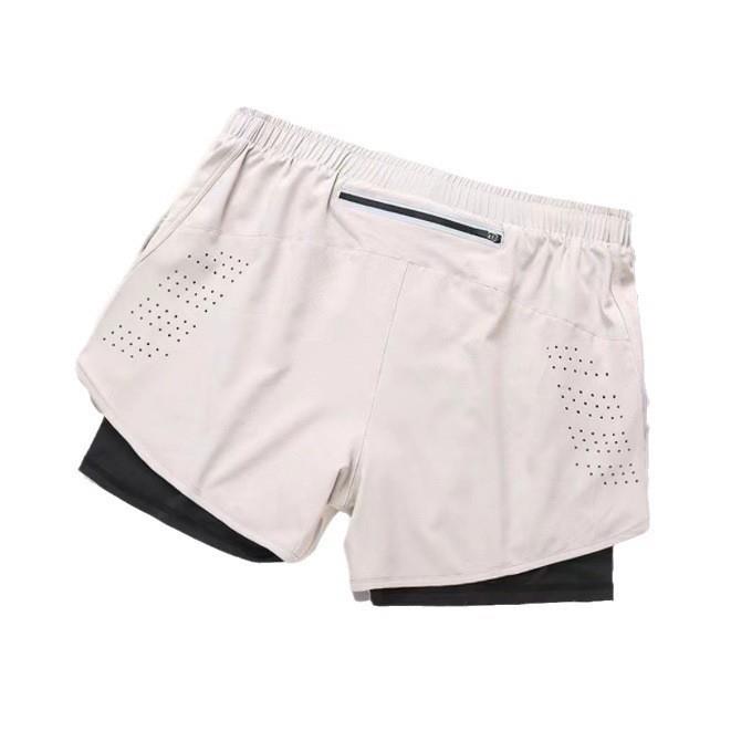 shorts two-in-one comfortable laser leisure perforated and