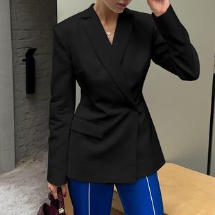 Fit Fashion Jacket Sexy Slim Long Suit Backless Womens