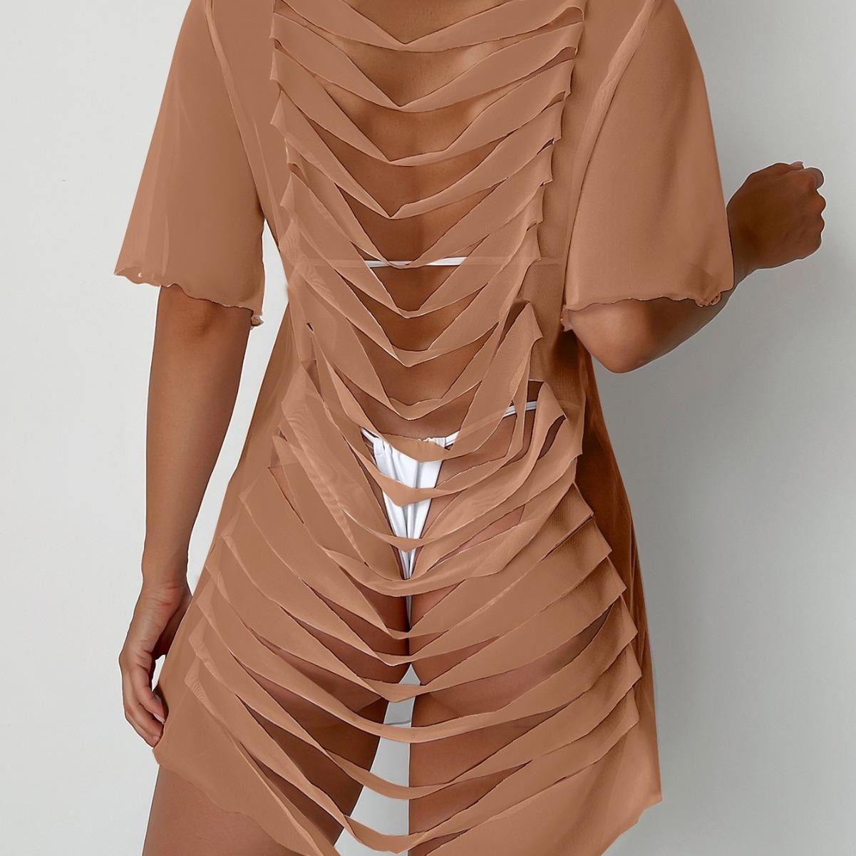 swimsuit cover-up cover-up style seaside collar pile