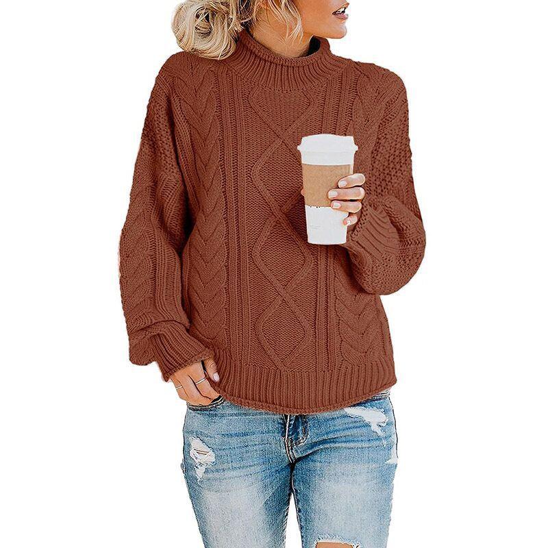 and thick winter pullover women knitwear crimped turtleneck