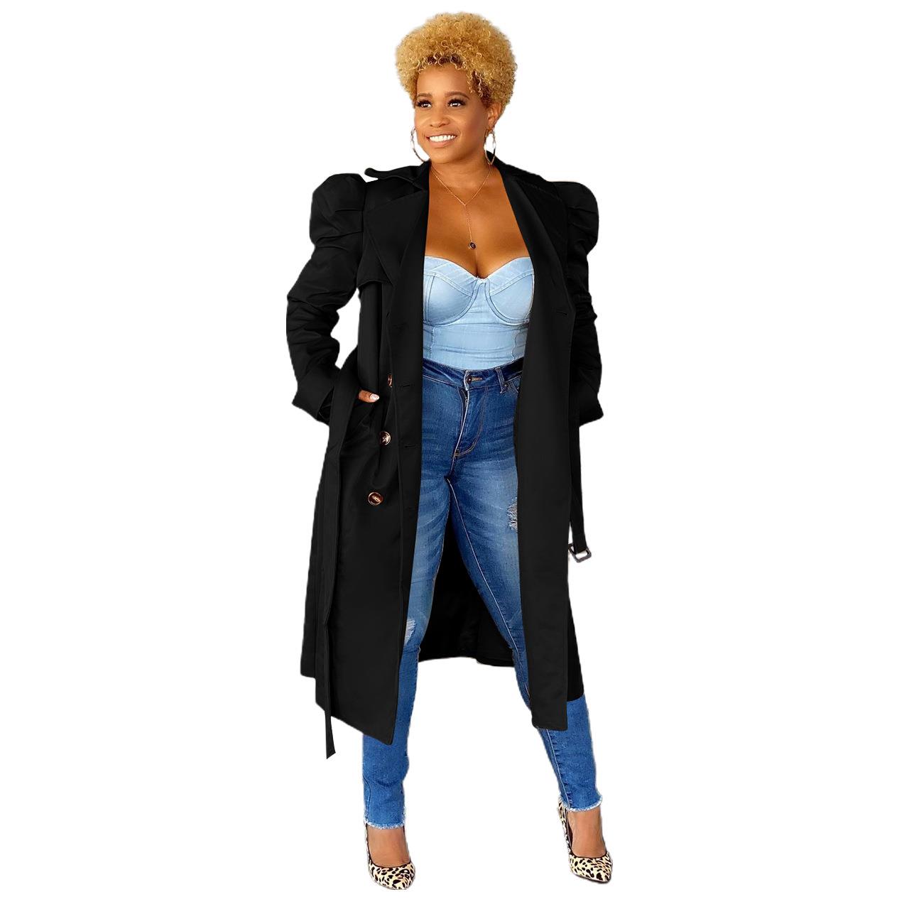 Women's all-match casual long trench coat
