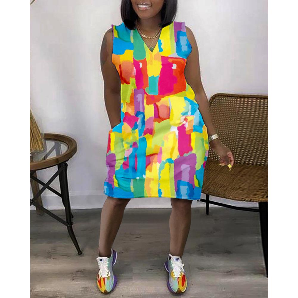 black dresses women girls sleeveless formal occasion print