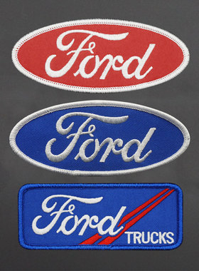 福特TRUCKS魔术贴章刺绣布贴衣服 帽子 包包装饰缝制补丁贴章