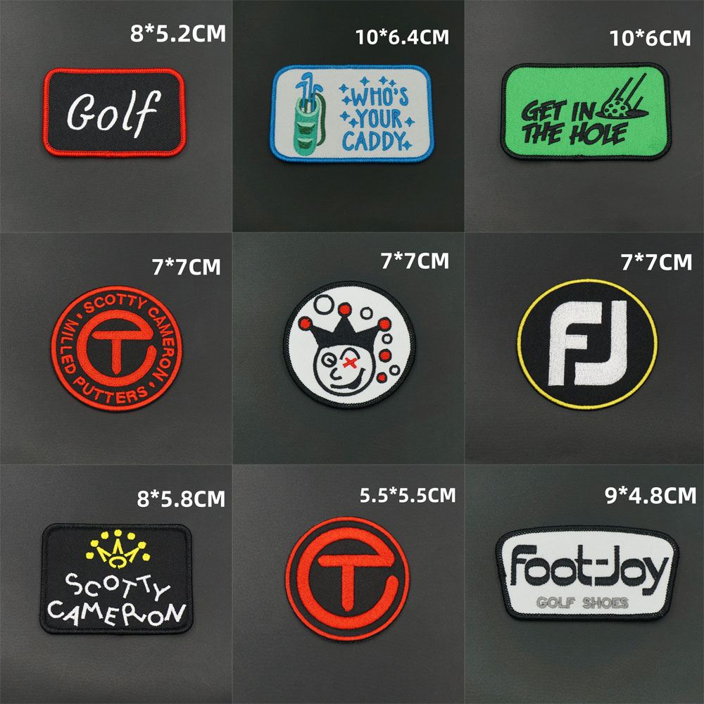 高尔夫系列标志魔术贴徽章背包胸章臂章补丁贴片热熔可缝刺绣布贴