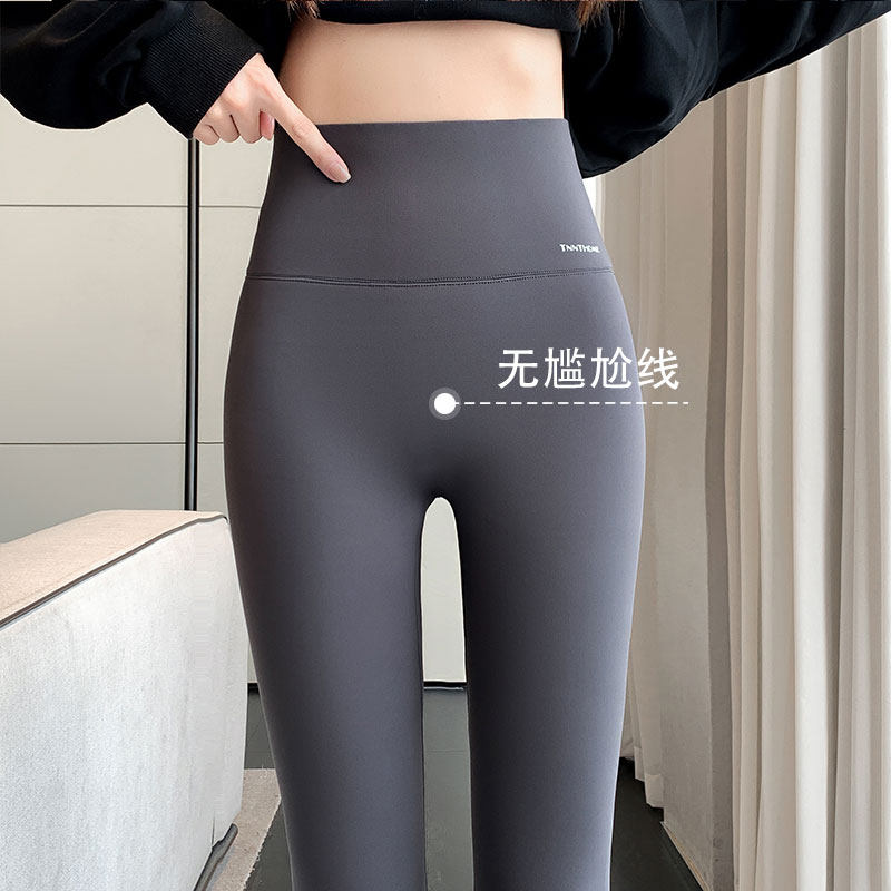 鲨鱼裤女外穿2025春秋新款高腰提臀打底裤薄款灰色健身瑜伽芭比裤