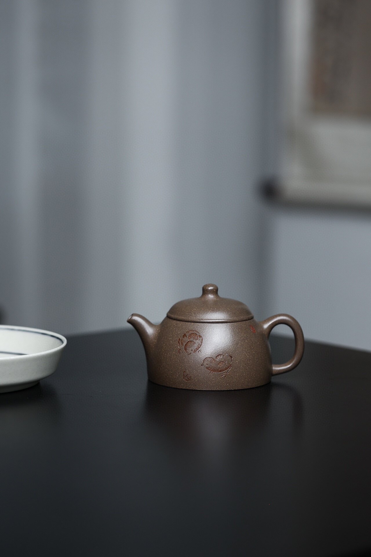 宜兴紫砂壶名家纯全手工茶具礼盒老青灰『曼生玉乳』160c14孔出水