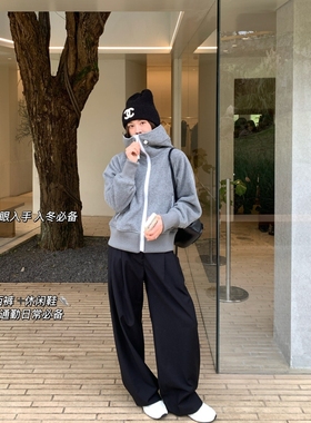 FAFA PRETTY  爆款升级！大*GOOS羊羔毛抓绒外套女带帽保暖上衣