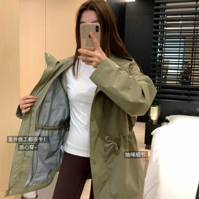 纯元三合一工装风衣羽绒服外套