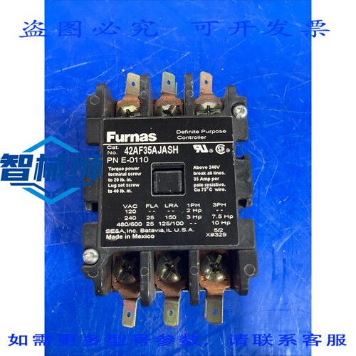 原装供应 FURNAS 42AF35AJASH 3 极接触器 PN E-0110