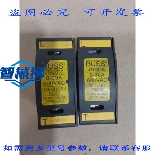 原装供应 BUSS JT60030 保险丝座（2 个装）