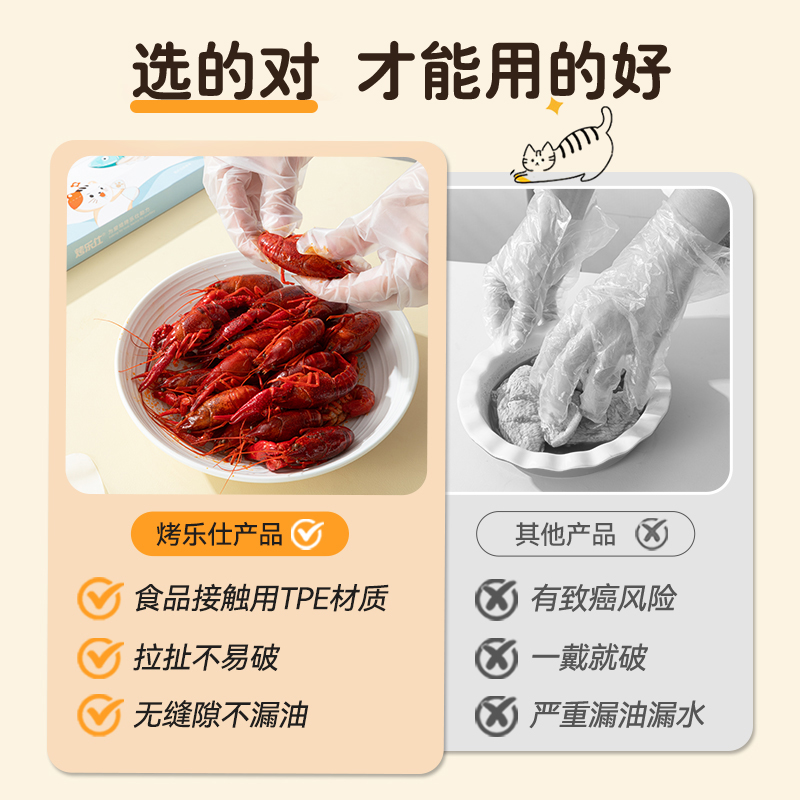 JUMILY一次性短手套加厚耐磨