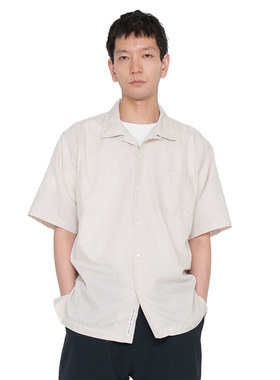 NANAMICA Open Collar Panama S/S开领短袖衬衫透气宽松自然白