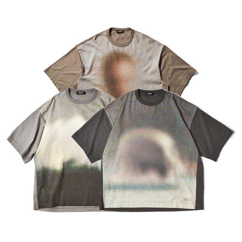 UNDERCOVER T-SHIRT 25SS 男士春夏 做旧水墨风宽松圆领短袖T恤