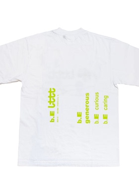 B.EAUTIFUL x LTTT 联名校友限定款 字母印花宽松休闲短袖T恤上衣