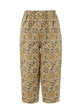 SASQUATCHFABRIX. “Peaceful” Tapered 米黄碎花宽松休闲裤长裤