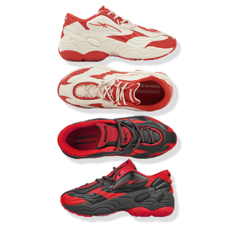 Reebok锐步x Kanghyuk联名款DMX Run 6 Modern低帮男女休闲运动鞋