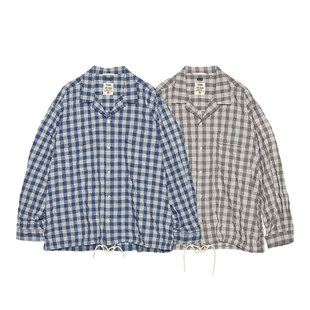 NANAMICA SS26 Palaka 男款 格纹褶皱慵懒风休闲宽松舒适翻领衬衫