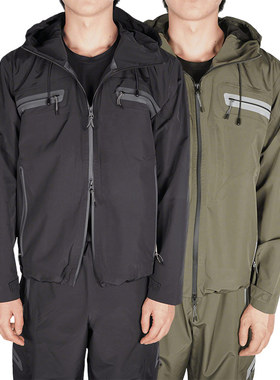 J EONGL I Hardshell Jacket 新款 森林绿透气双拉锁连帽机能外套