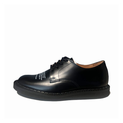 UNDERCOVER X George Cox联名新款男士鞋头印花4孔德比鞋休闲皮鞋