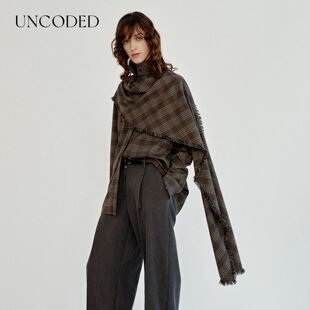 K249格纹半裙253 C280复古收脚长裤 UNCODED25冬季 披肩飘带格纹衬衫
