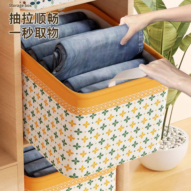 收纳箱家用衣柜整理盒衣服收纳筐搬家神器衣物内衣裤子玩具储物篮