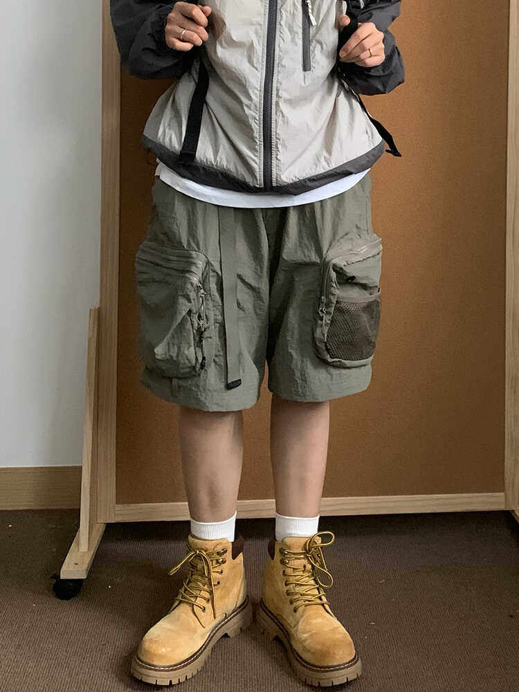 山月拾酒 25SS夏季机能户外便携大口袋男女功能性短裤六分裤
